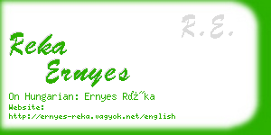 reka ernyes business card